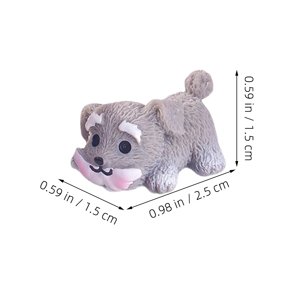 

9 Pcs Micro Landscape Puppy Accessories Small Resin Dogs Figurines Ornaments Statue Mini Model