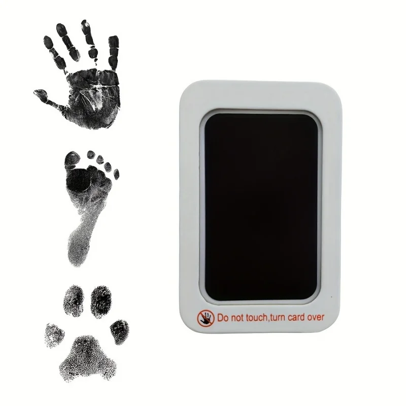 The pet paw print kit comes with1An ink pad and2Halloween Baby Footprint and Handprint Card Thanksgiving and Christmas Gift view 5