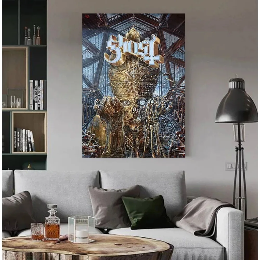 شبح الفرقة مجردة المشارك الثقيلة المعادن الفرقة الرسم على لوحات القماش الجدارية المعيشة مقهى ديكور المنزل #3