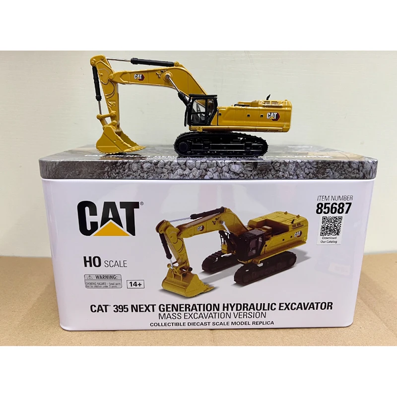 

DM Diecast 1:87 Scale CAT 395 Excavator Alloy Engineering Hook Truck Model 85687 Collection Souvenir Ornaments Display Gift