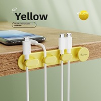 New Silicone Desktop Cable Organizer Self-adhesive Stable Cable Winder Multipurpose Non-slip Fixed Winding Device Charging Cable