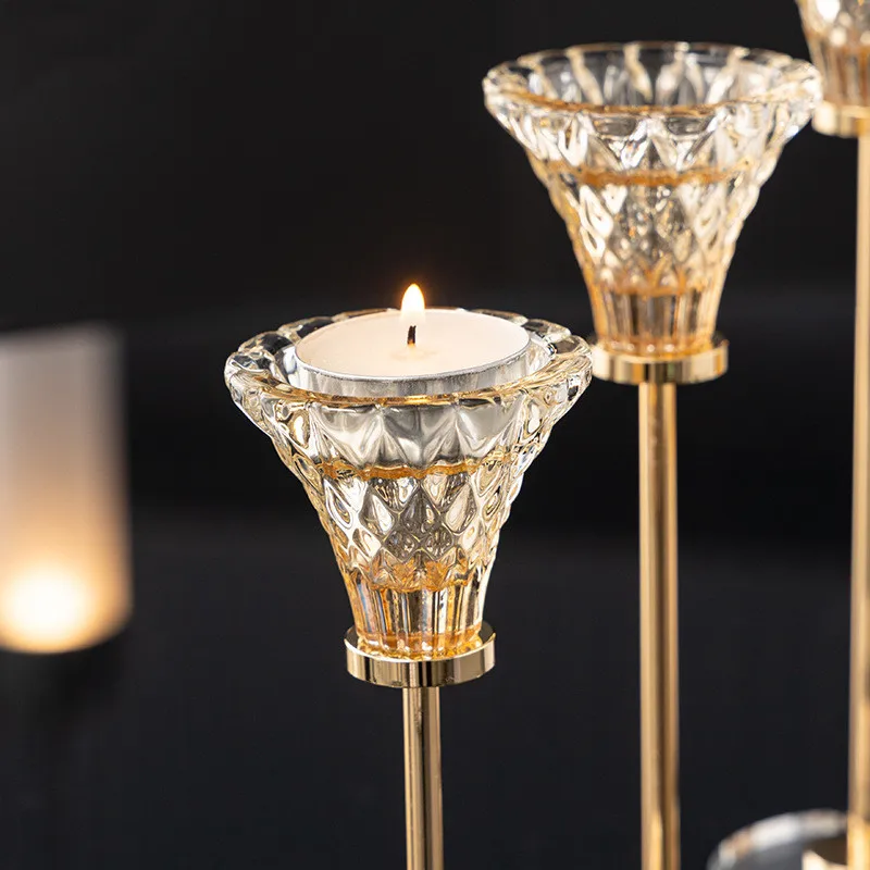 Home Decoration, Amber Crystal Candle Holders, Metal Candle Holders, Essential Oil Burners, Dining Table Wedding Centerpieces