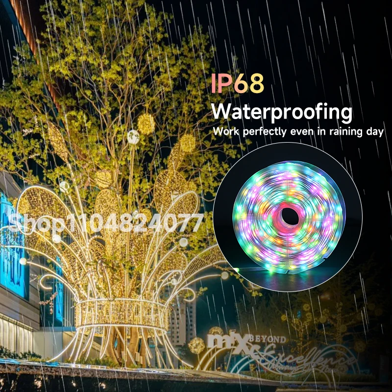 Luces de hadas WS2811 RGB luces de píxeles 12V tira de LED programable IP68 impermeable 1000 LED 100m para exteriores/palcos/hogar inteligente DIY