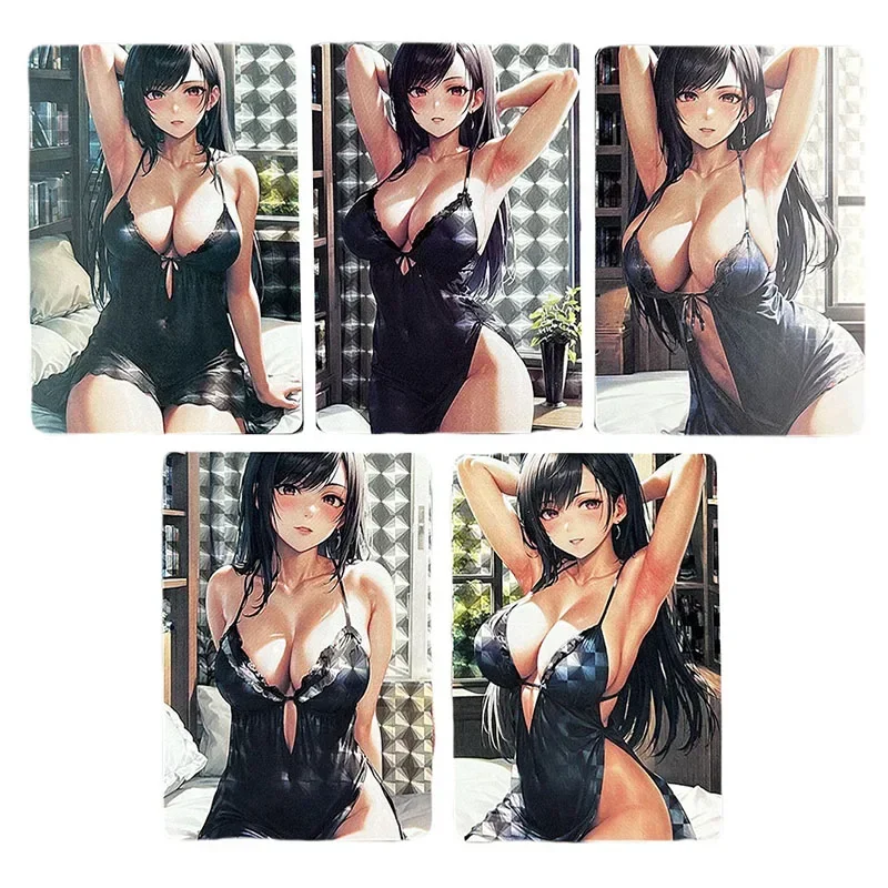 Аниме История Богини DIY ACG Тифа Локхарт игра Золотая фольга свет изгиб Коллекционные карты игрушки для мальчиков подарок на Рождество и день рождения