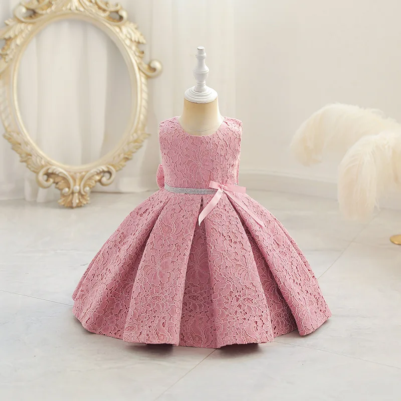 

Children Dresses Girls Kids Flower Embroidery Princess Dress For Baby First Communion Birthday Party Wedding Bridesmaid Gown