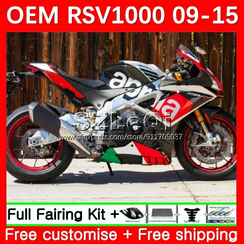 Injection For Aprilia RSV4 RSV 1000 R 1000R 12No.8 RSV1000 09 10 11 12 13 14 15 Red black RSV1000RR 2009 2011 2015 Fairings