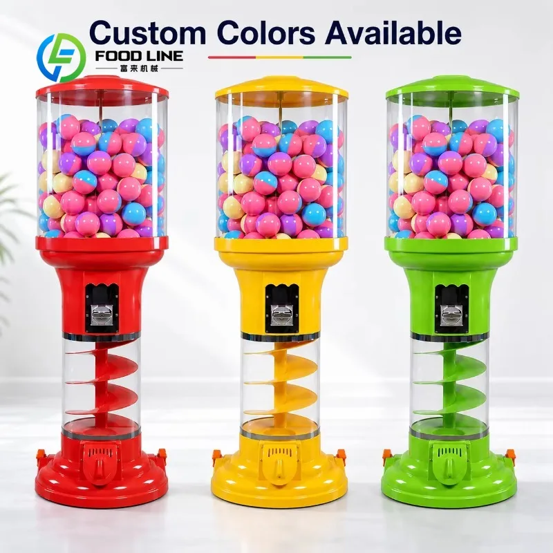 Customized coin operated gacha machine candy capsule toy dispenser for shopping mall and amusement arcade commercial use