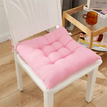 Solid Chair Cushion Square Mat Cotton Upholstery Soft Padded Cushion Pad Office Home Or Car Garden Sun Lounge Seat Cushion