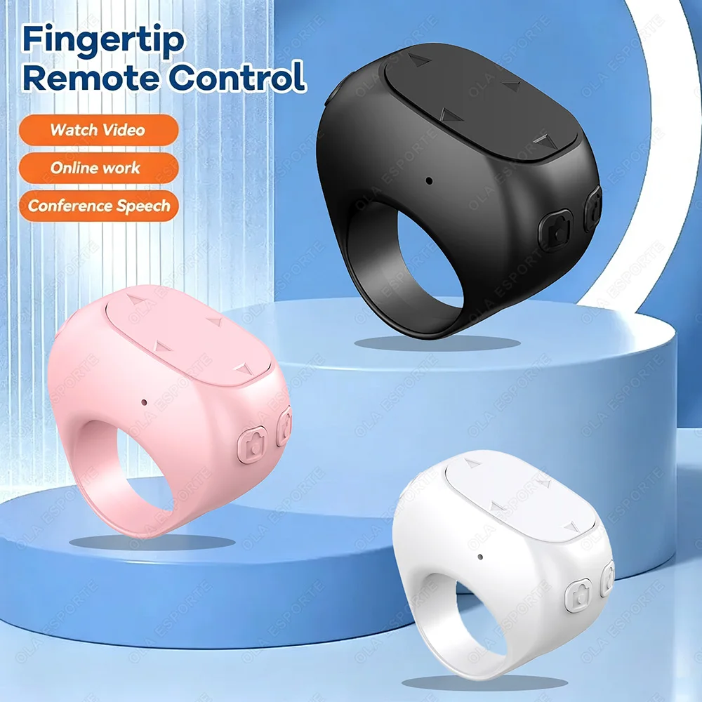 Remote Control Bluetooth Page Turning Ring Remote control Camera Multifunction Ring Compatible with iPad IOS Android Phones R12