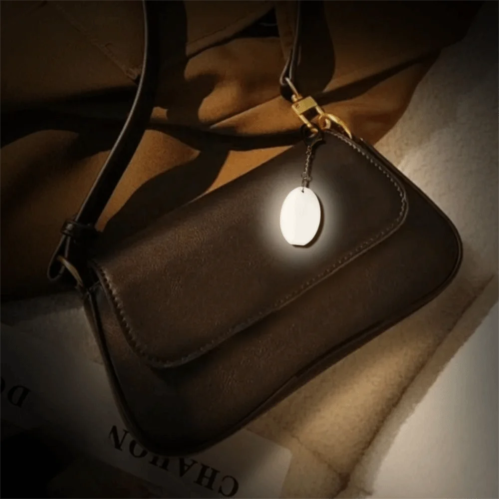 

USB C Rechargeable Heart Shape Keychain Light Keychain Clip Touch Switch Mini LED Bag Light Heart Shaped LED Light