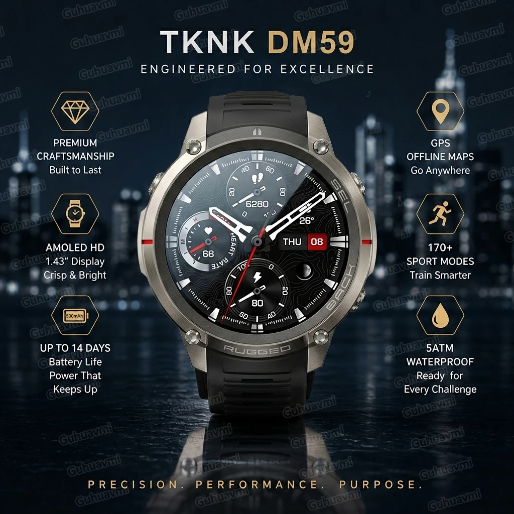 

2026New Business GPS Position Smart Watch 1.43" HD AMOLED Display Bluetooth Waterproof Swim Sports Smart Watch Men Recent Gifts