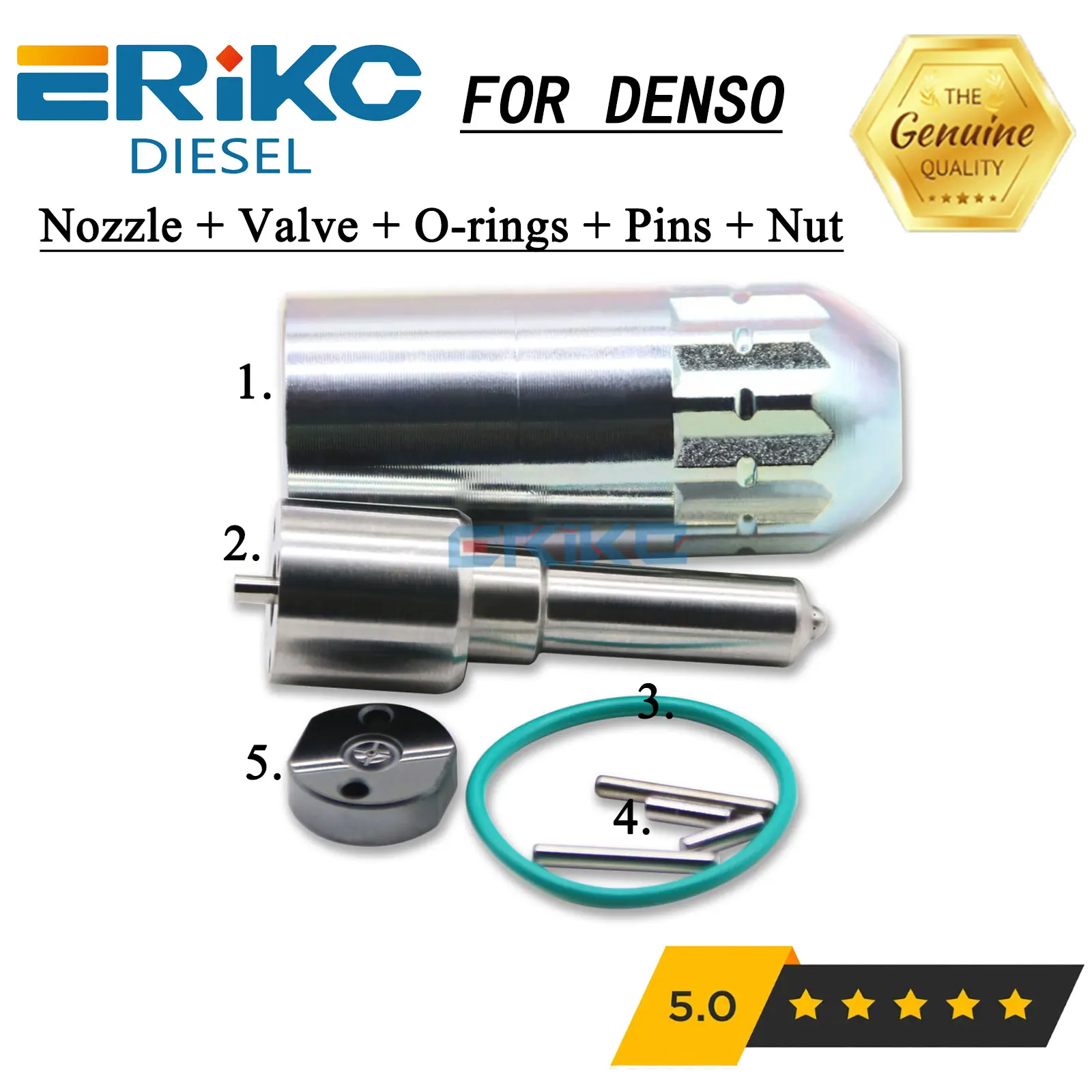 095000-7170 095000-7171 Injector Repair Kits Nozzle Tip DLLA150P991 Valve Plate 10# Pin Sealing Ring for DENSO 095000-7172