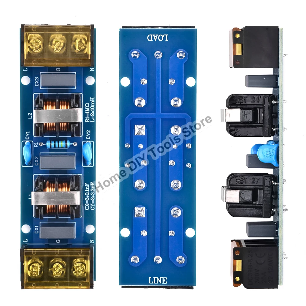 25A 6A Power Filter Board EMI High Frequency Two-Stage Power Supply Low Pass Filter Module Power Management EMI Filter