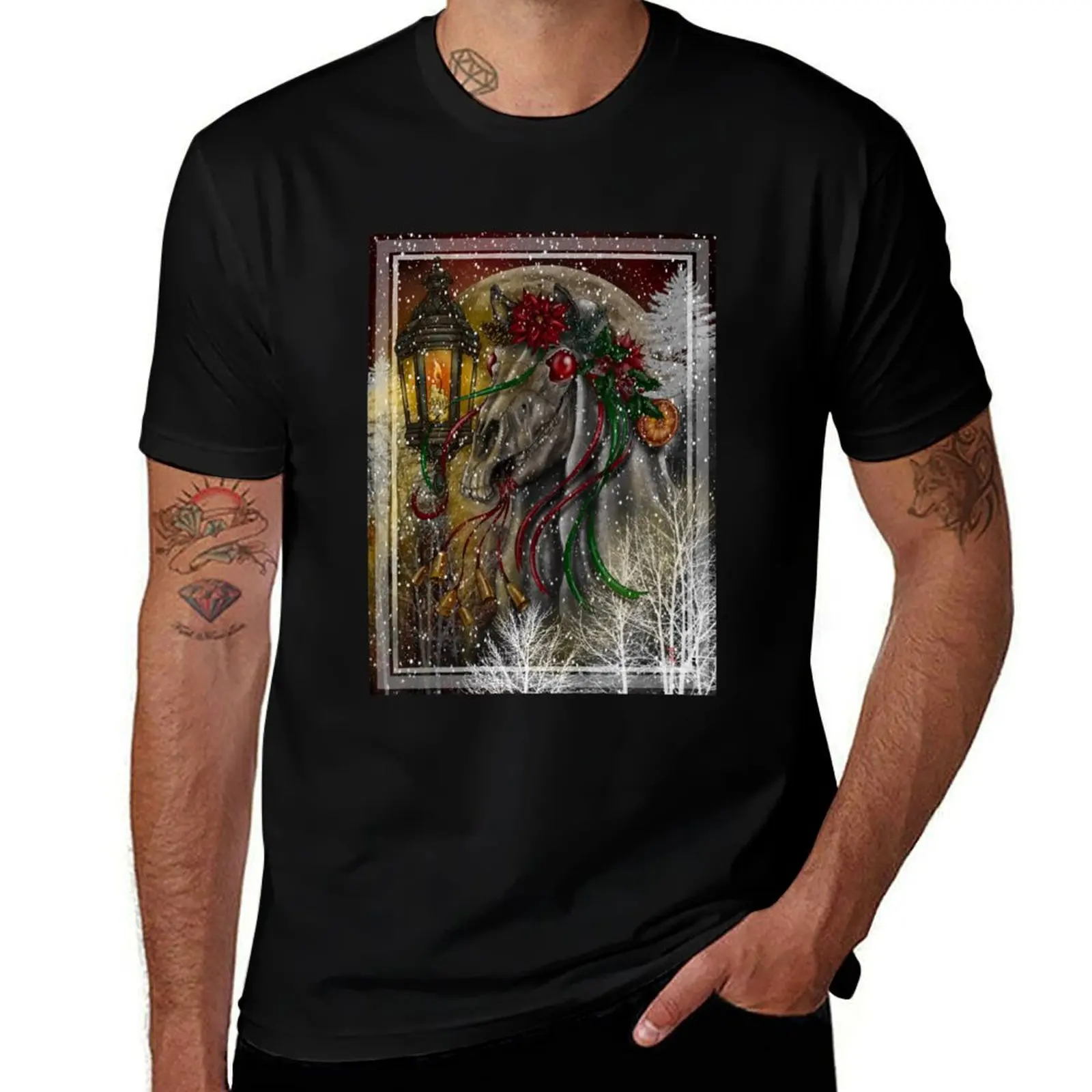 

Mari Lwyd T-Shirt anime t shirts oversize cotton tshirt 100% T-Shirt