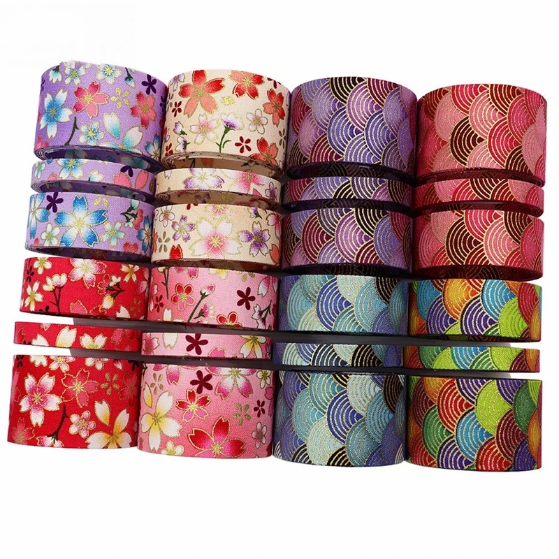 1m Flowers Ribbon Press Cloth Strip DIY Handmade Materials Headwear Hair Bows Clothing Shoes Hats Crafts