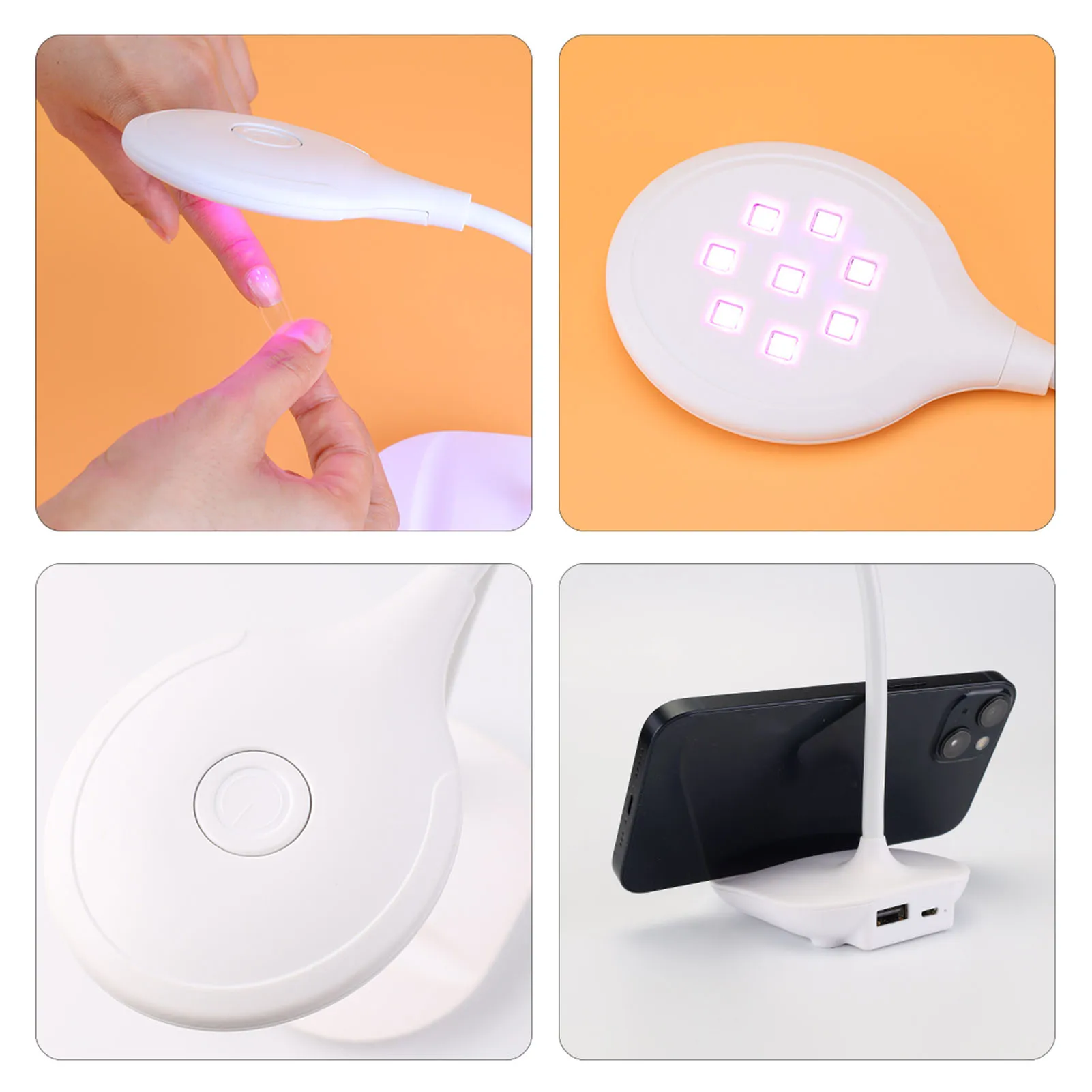 Lampada per unghie in Gel UV LED lampada portatile per la polimerizzazione delle unghie con cavo USB per Kit di smalti per unghie in Gel accessori per Nail Art