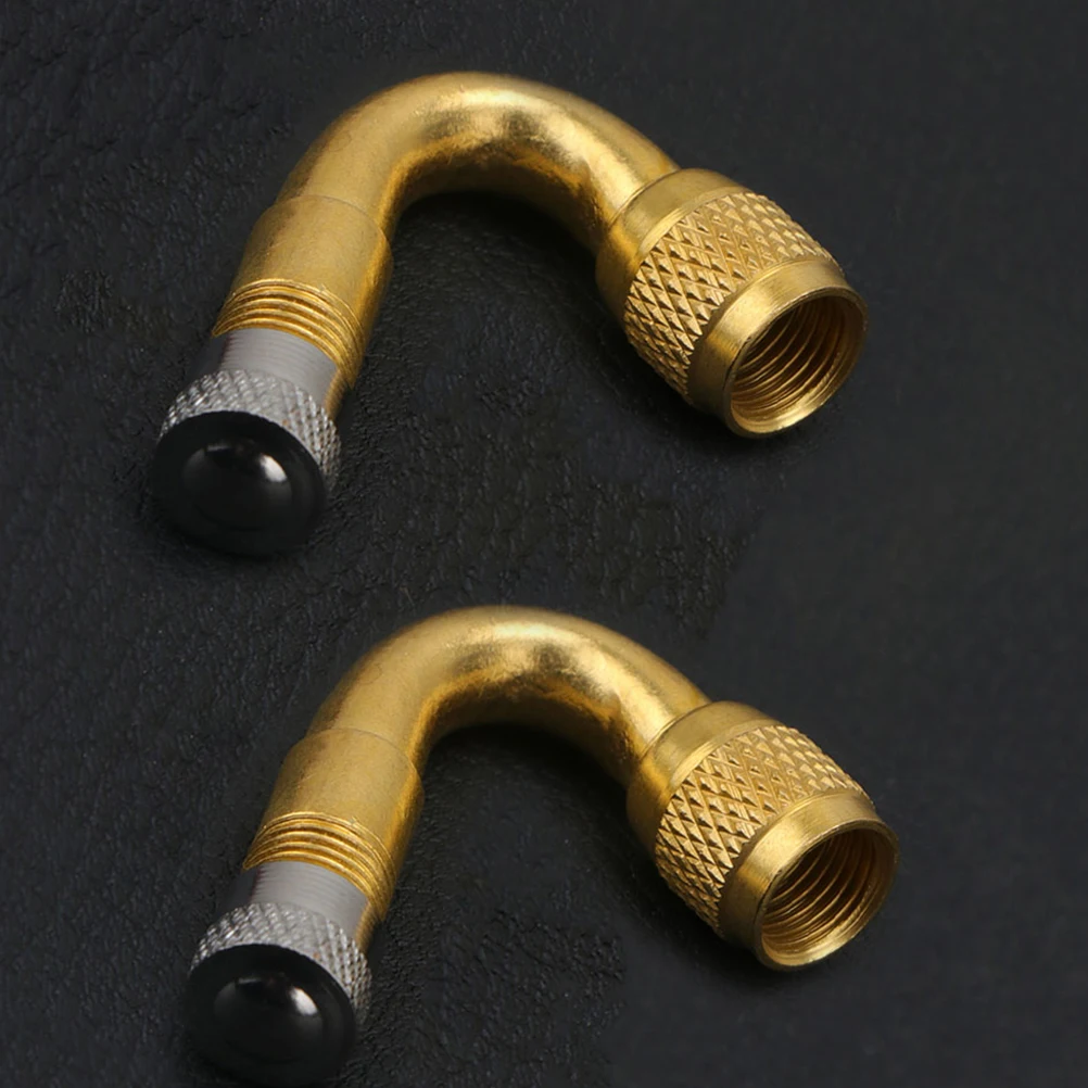 

3pcs Extension 45 Degree Copper Tire Air Valve Extender Fittings Non Deformation Long Lasting Tire Valve Stems Extensions