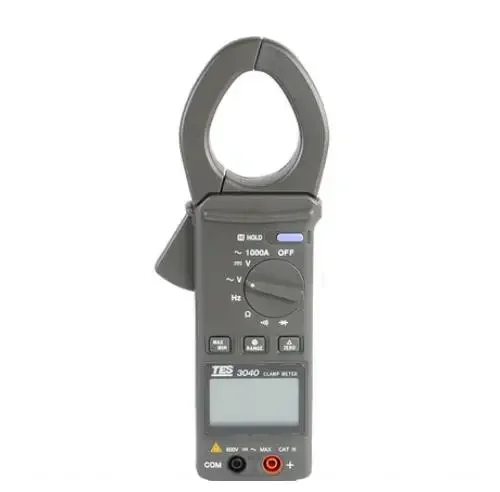 3999 Counts 3-3/4 Digital LCD Display 600V/1000A TES-3040 AC Clamp Meter