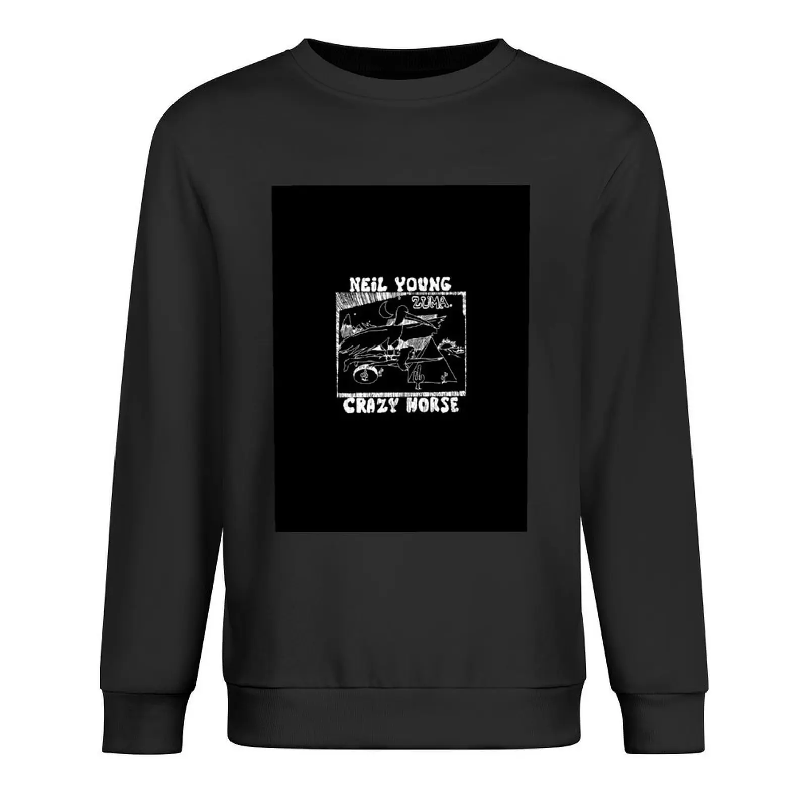 

Doodles typorgraphy horse 70s zuma- young art Pullover men's clothing men's coat oversize sweatshirts