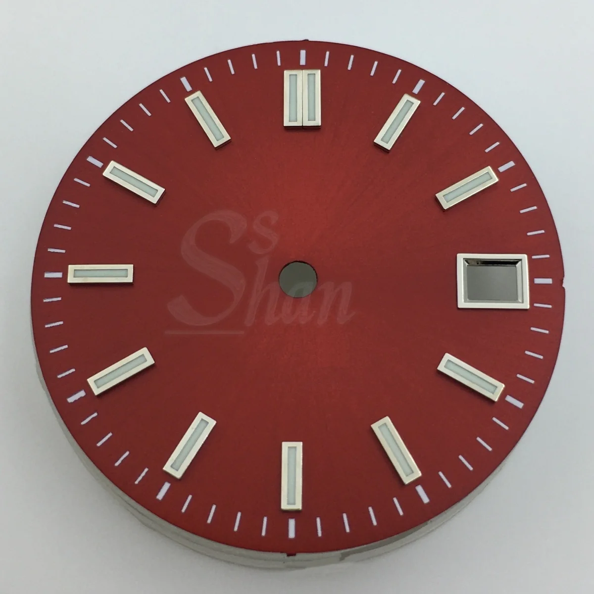 

29mm Watch dial black gold red and blue dial green luminous dial paired with NH35 movement 3 o 'clock crown