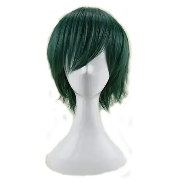 Synthetic Hair Layered Short Straight Mint Green Cosplay Wig