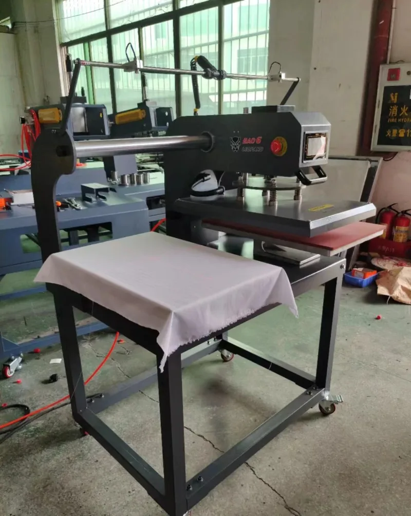 A New Design Up-Slide 16x24 Inch Pneumatic Double Stations Heat Press Machine for T Shirt