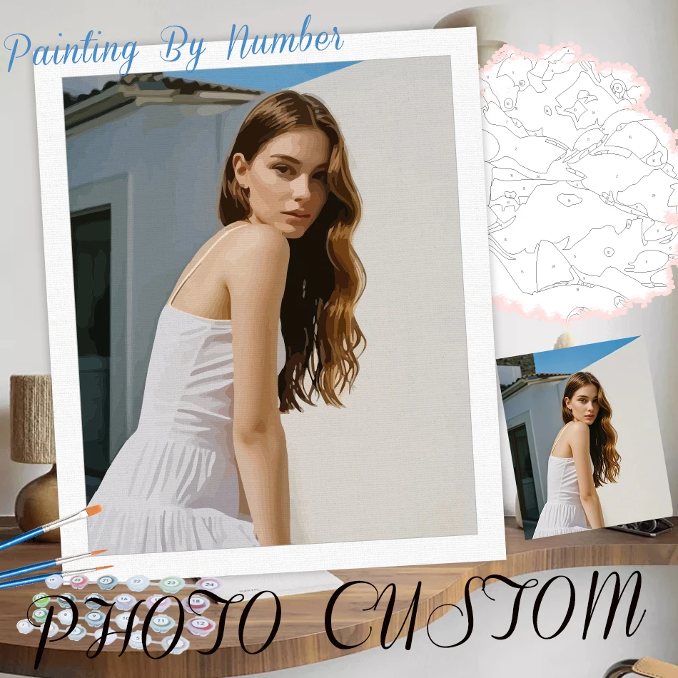 

Персонализированная цифровая картина маслом, настройка фото, сделай сам, цифровая картина маслом, портрет, семейные фотографии