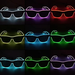 Rave Bar Glowing Glasses With Light Neon Party Decor LED Sunglasses For Men Women Birthday Luminous Glasses Festival Supplies
