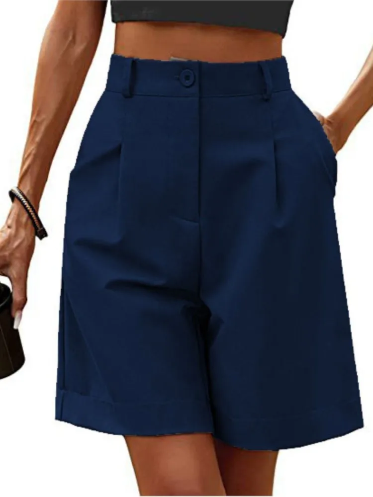 

Летние тонкие брюки-кюлоты с высокой талией, свободные, прямые, повседневные, дышащие, широкие, укороченные, женские, в уличном стиле, трендовые шорты