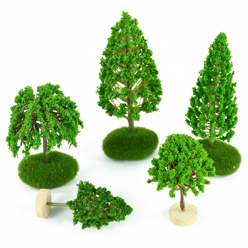 

1pcs Simulated Mini Tree Model Green Scenery Landscape Sand Table Decor Mini Scenery Plastic Scale Scene Miniature Tree Decorati