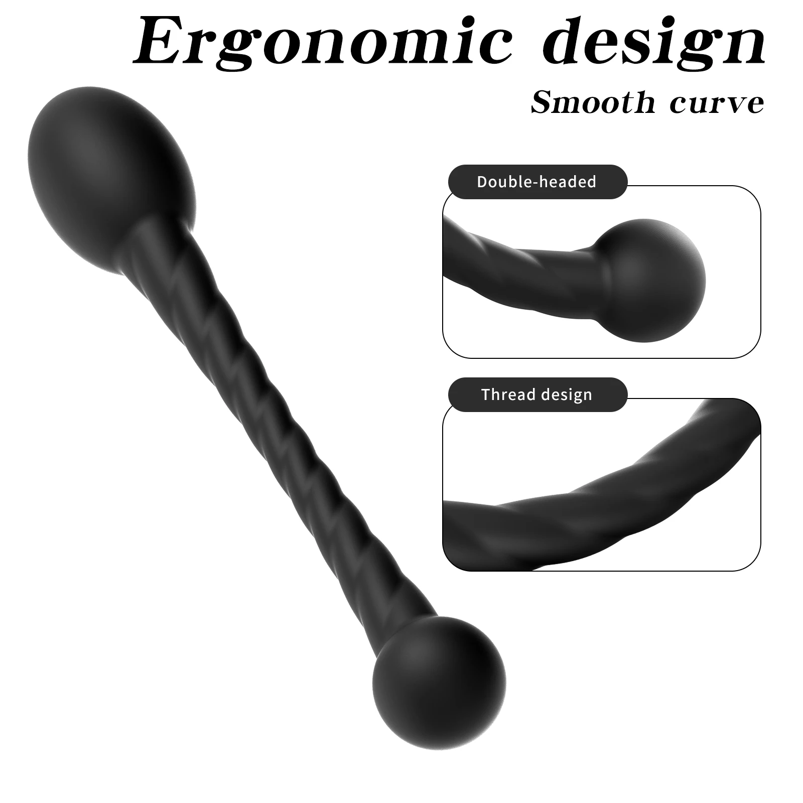 Factory Sales Silicone Dual Head Butt PlugP-Spot Stimulator Prostate Massage Vagina Masturbator Anal Beads Balls Anal Sex Toys view 4