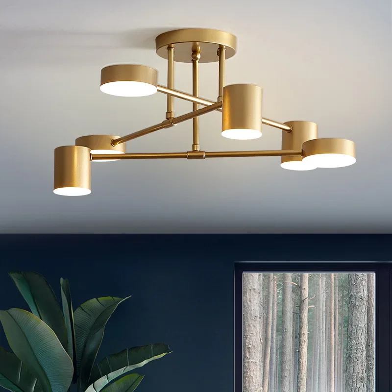 Modern LED Ceiling Chandelier Lighting Living Room Bedroom Chandeliers  Home  Fixtures gold/black/white Tricolor