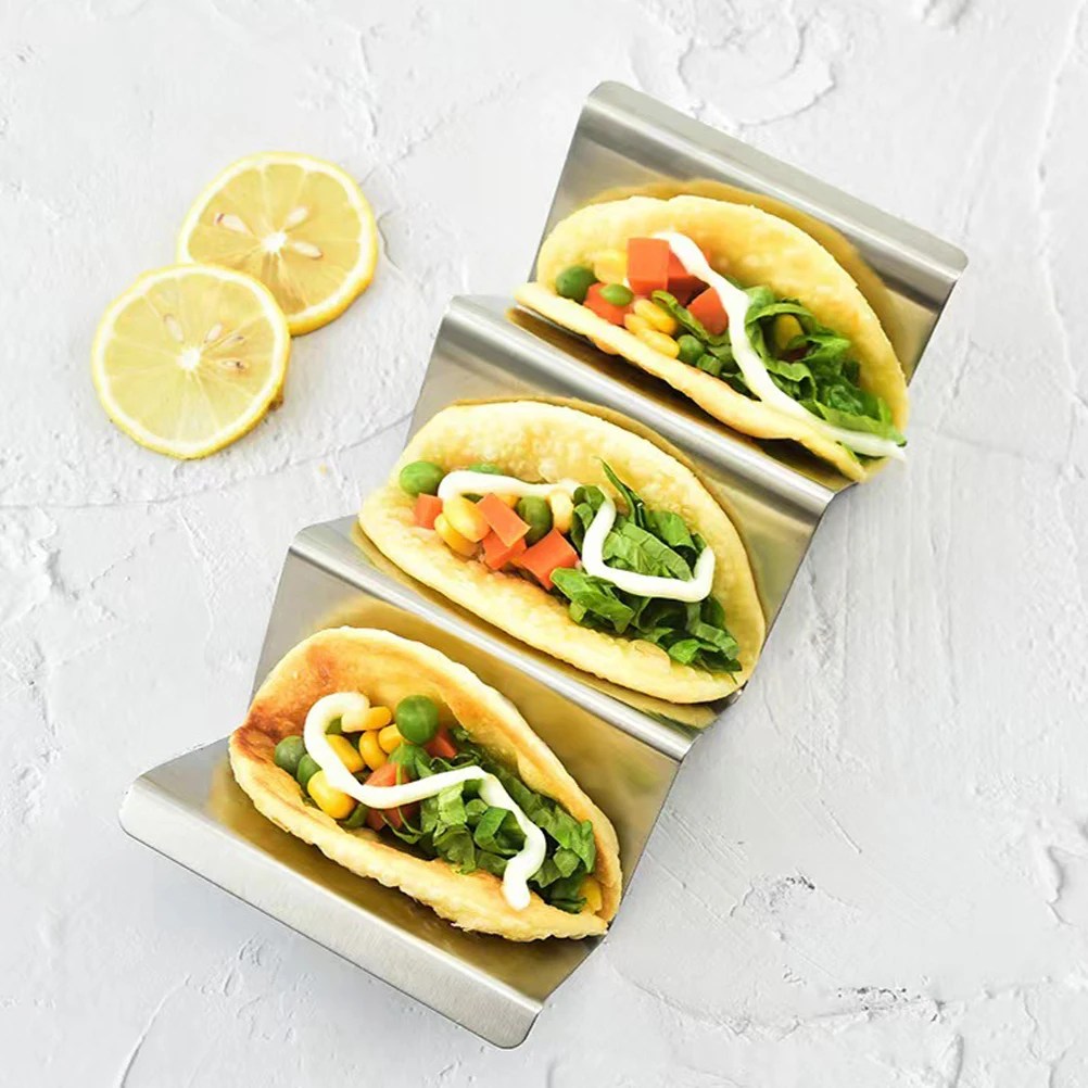 

Stainless Steel Tortilla Support Burrito Holder Corn Rack Kitchen Supplies Baking Food PanCake Stand Metal Taco