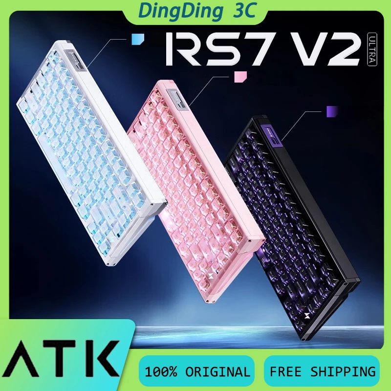 

ATK RS7 V2 Wired Magnetic Switch Keyboard Aluminum Alloy 8K Polling Rate Hot Swap TOP/Core-Flex Structure Custom Gaming Keyboard