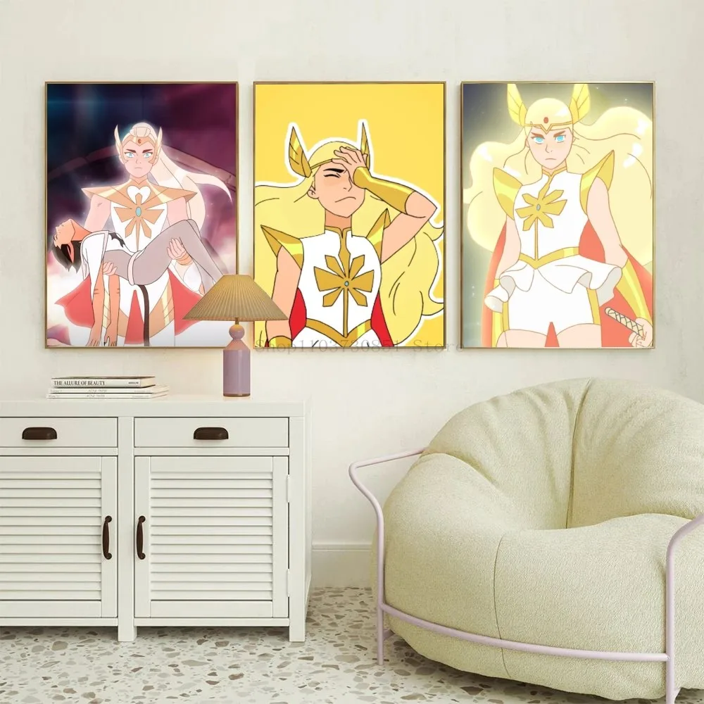 1pc She Ra And The Princesses Of Power Self-adhesive Art Poster Waterproof Paper Sticker Coffee House Bar Room Wall Decor