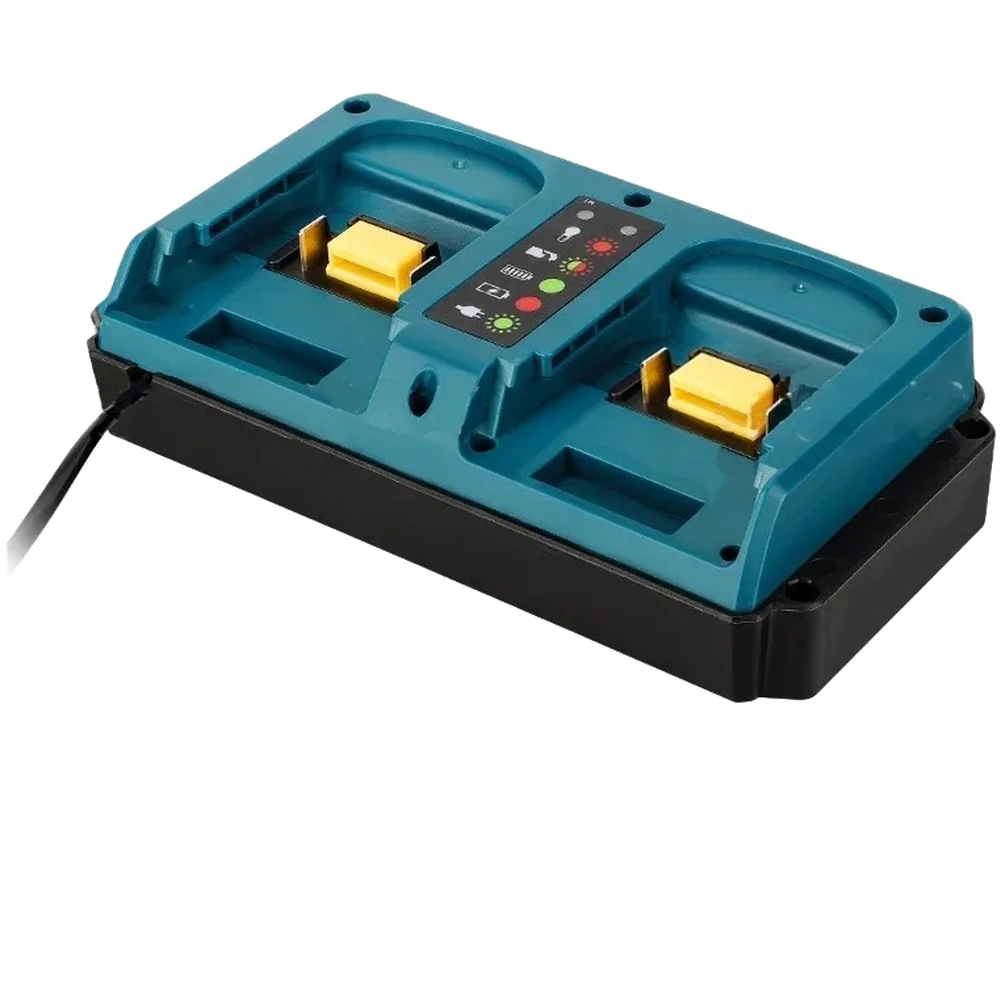 Dual Port For 18V For battery Charger for BL1815 BAT618 and Similar 14.4V For 18V Lithium Power Tool Batteries 100-240V Input
