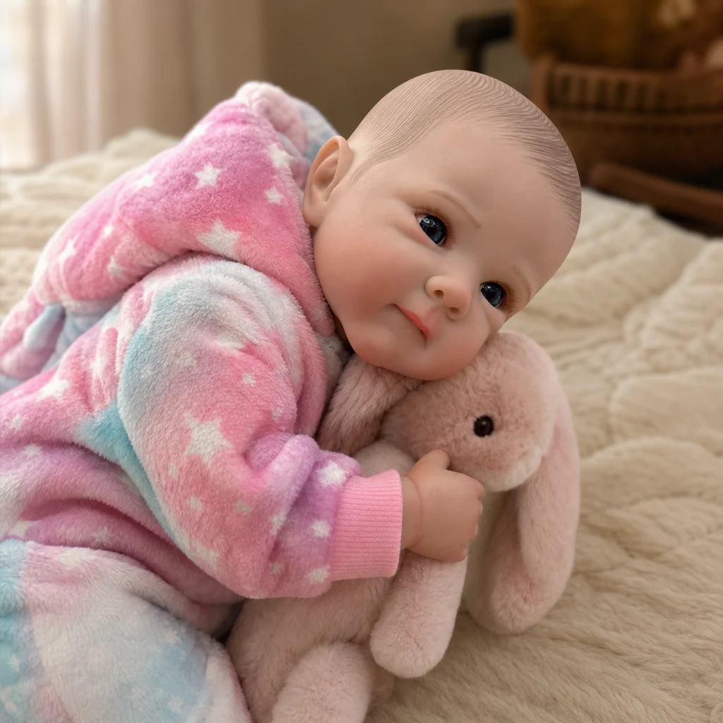18 Inch Bettie Reborn Baby Doll Painted Hair Full Vinyl Body Hand Painted Realistic Newborn Collectible Gift（TT)