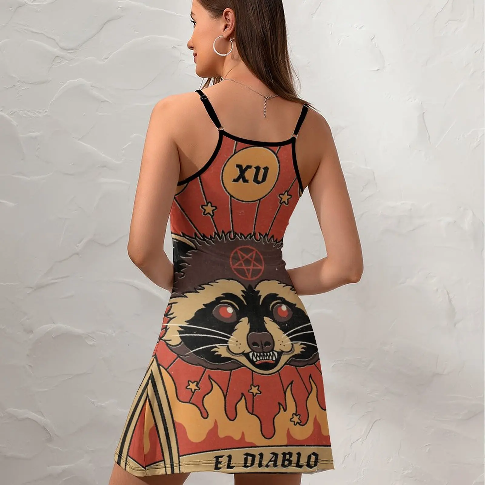 El Diablo for Sale Creative Exotic  Woman's Gown  Women's Sling Dress Sarcastic  Clubs Dresses