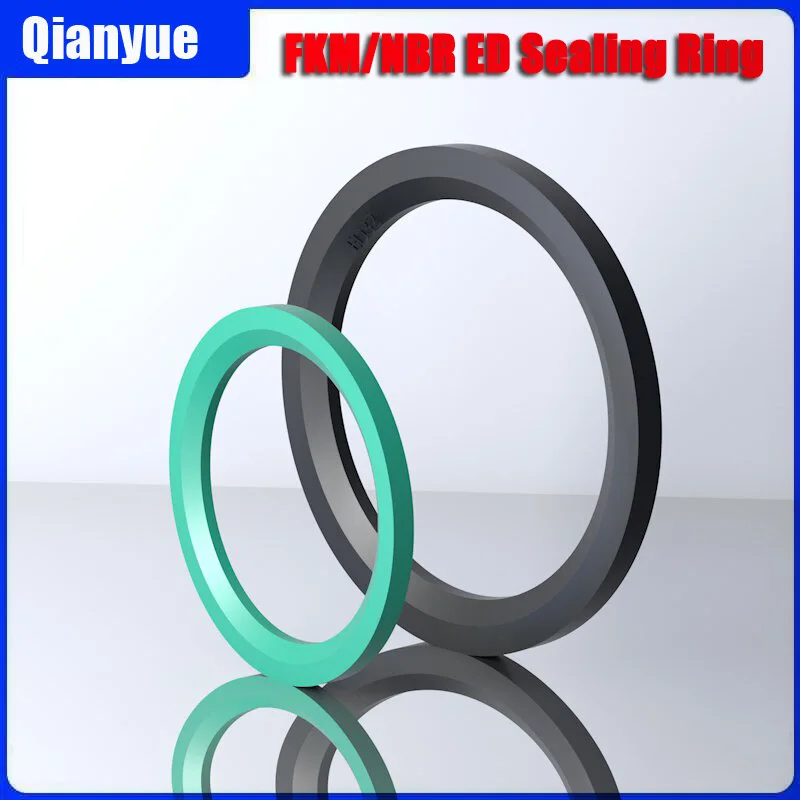 

ED Sealing Ring FKM/NBR - Beveled Washer for High Temp Hydraulic Tube Fittings, E-Type Port End Gasket (DIN 3869)