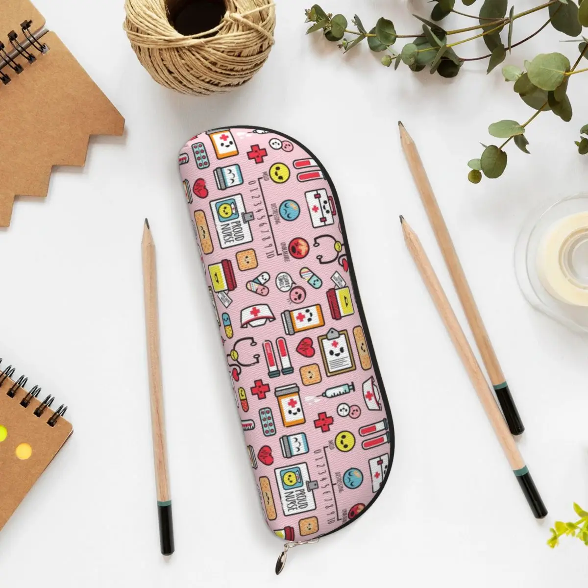 Estuche para lápices con modo de enfermera, estuche para lápices, suministros de papelería, caja grande para bolígrafos, bolsa para lápices para la escuela de estudiantes