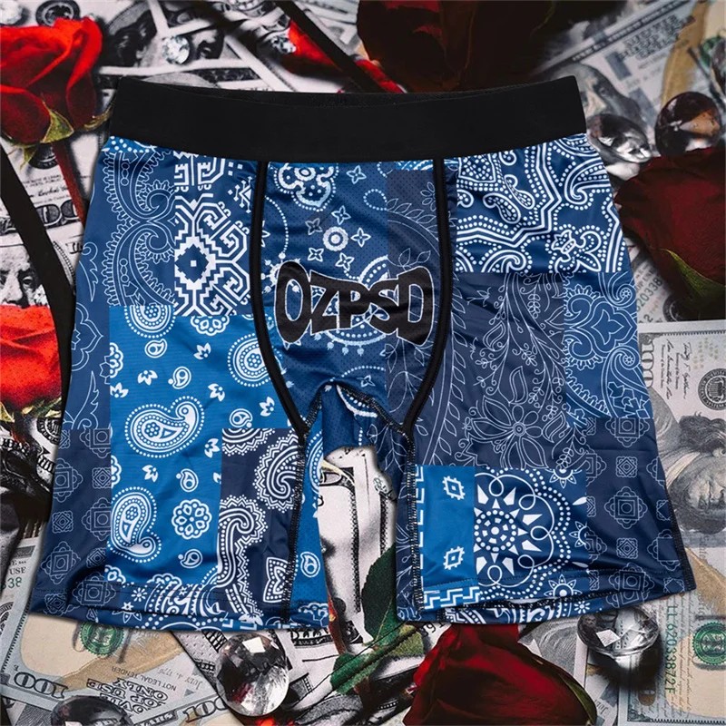 

5Pcs Sexy Men Underwear Boxer Men's Panties Lingerie Men Underpants Boxers Trunks Plus Size XL-5XL Fashion Print Men's Boxers