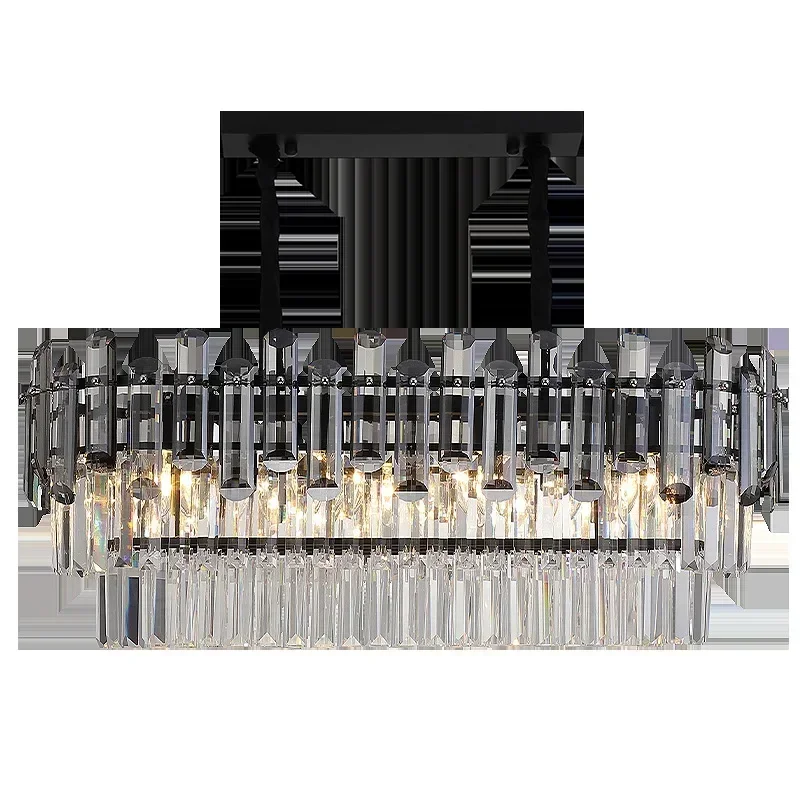 

Post-modern light luxury crystal lamp restaurant chandelier modern simple bar bar lamp personalized wrought iron crystal