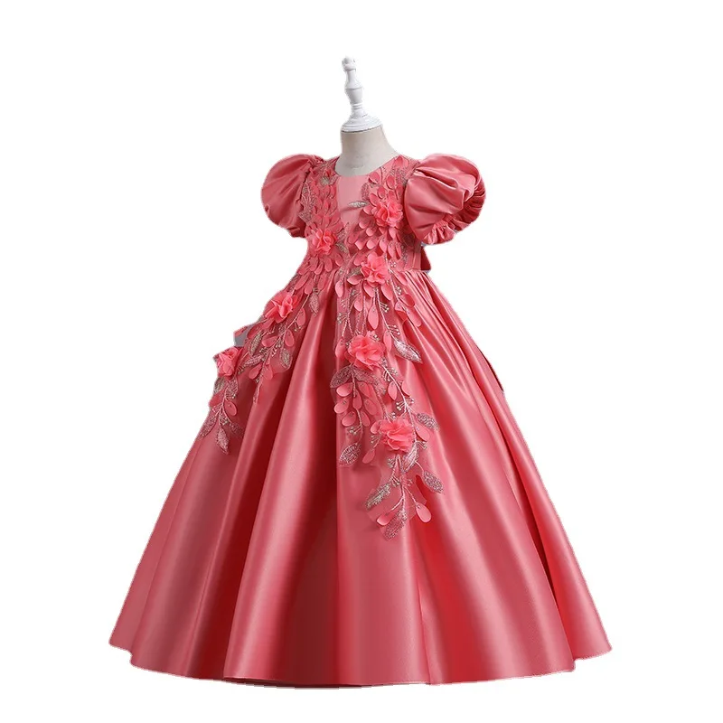 New Arrival Girls Sequins Flower Party Tutu Dress Clothes Children Girls Wedding Birthday Dress Clothing Dress For Girls