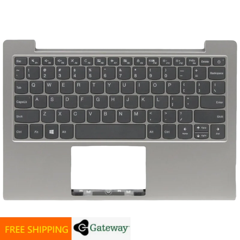 US English Platinum Grey Keyboard Upper Case Palmrest Shell Cover For Lenovo Ideapad 1 11 11ADA05 5CB0Z53063