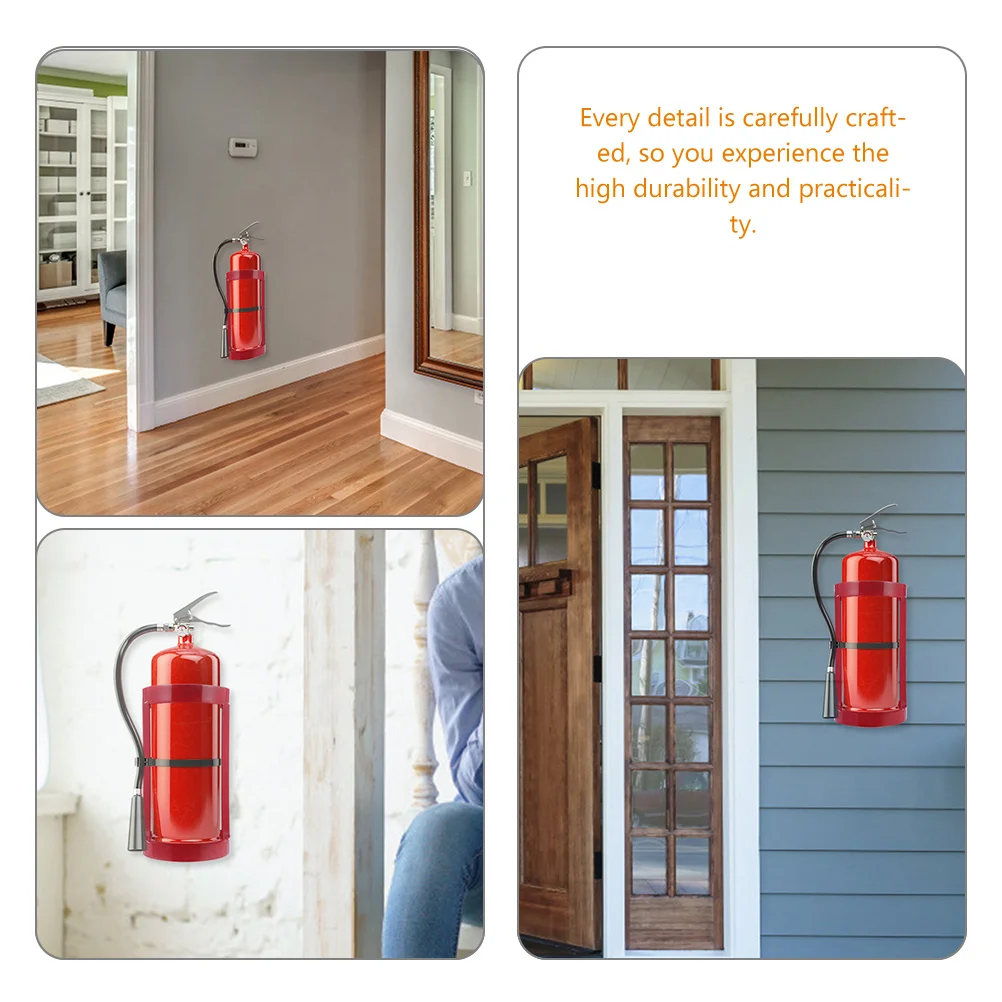 

Fire Extinguisher Fire Extinguisher Mounting Rack Mount Bracket Rack Red Steel Office Compatible Models Storage