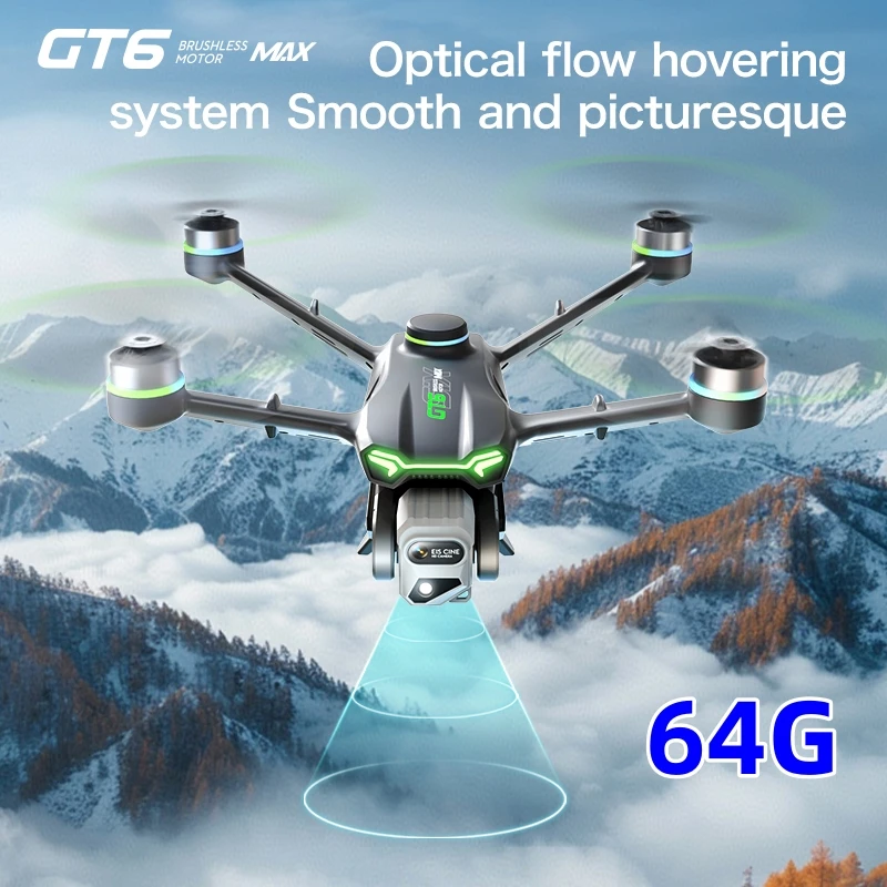 GT6 Professional Drone Long Range Flight Battery Quadcopter 4K HD Wifi Dron Aerial Photography Obstacle Avoidance Aircraft