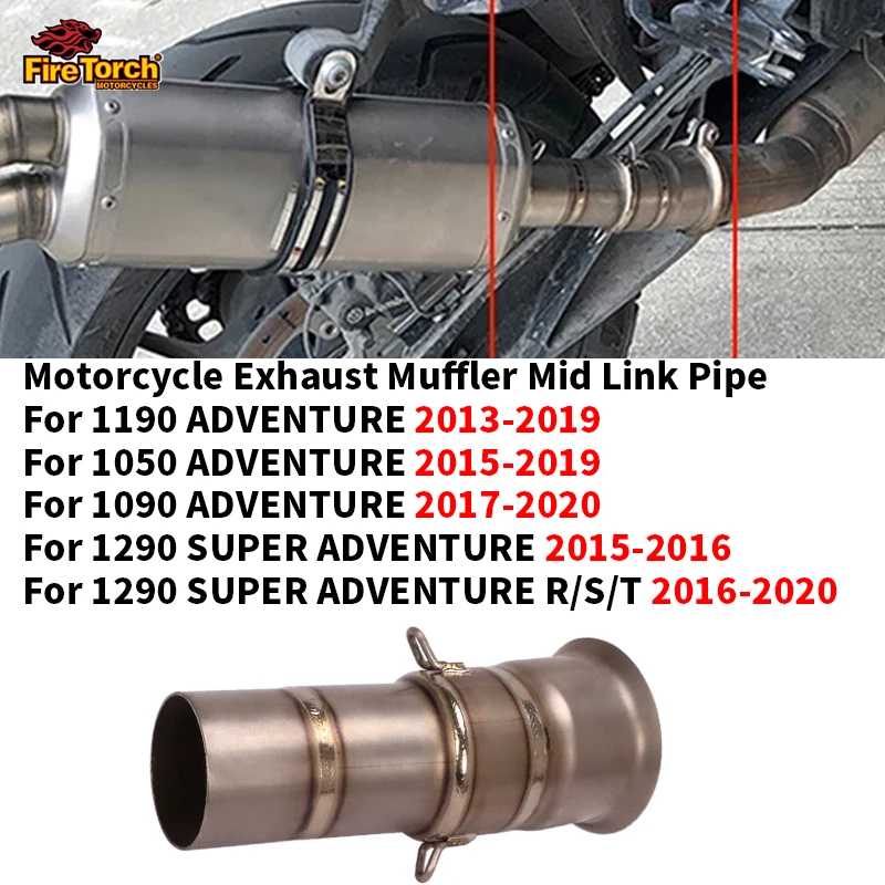 Slip On For Super DUKE 1050 1090 1190 For KTM 1290 2013 2014 2015 2016 Motorcycle Exhaust Escape Connect Middle Tube Link Pipe