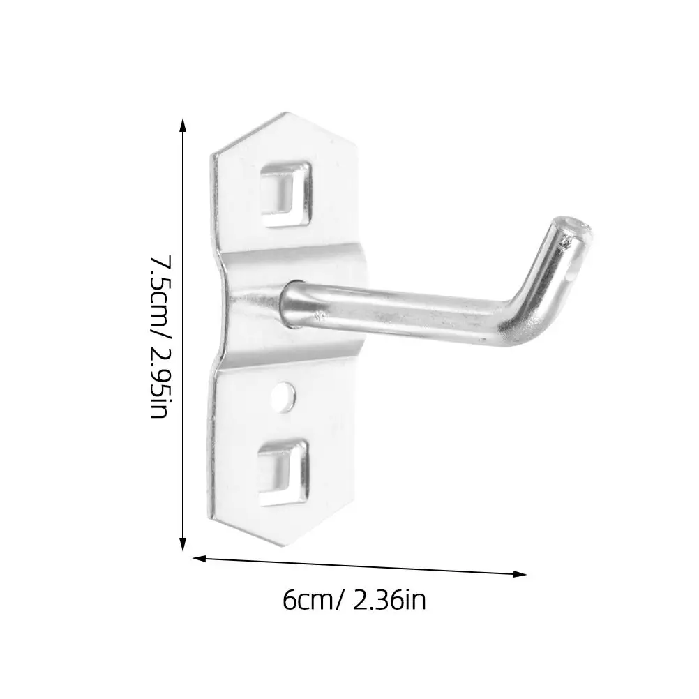 12Pcs Single Diagonal Hooks Metal Heavy Duty Pegboard Accessories Storage Organizer 25x6 Hanging Sturdy Practical