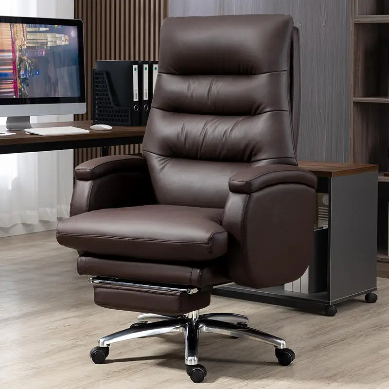 Computer home boss chair leather business comfort sedentary office reclining massage executive chair backrest chair