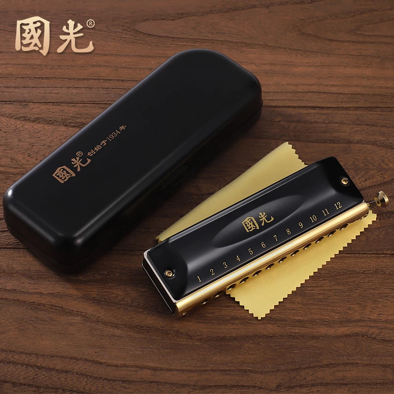 

Imported 16 hole chromatic harmonica, self-taught Chinese Dream 12 hole professional performance level instrument